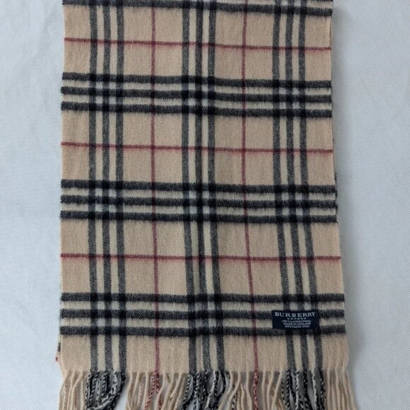 Burberry Unisex Winter Scarf Beige – 100% Lambswool Check – Used – Stylish Wrap - Picture 5 of 7